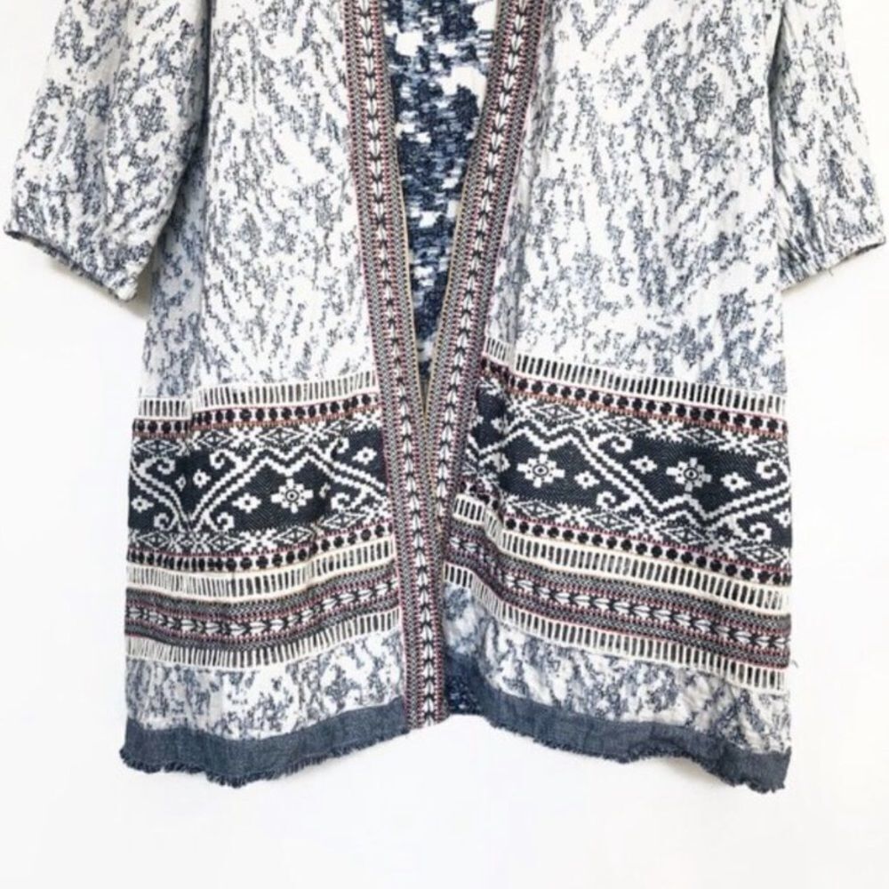 Anthropologie Maeve Blue Arwen Ikat Duster - Picture 3 of 14